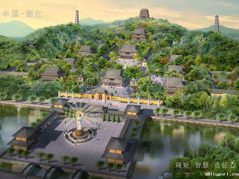 玉泉讲寺总体寺院建筑规划布局图