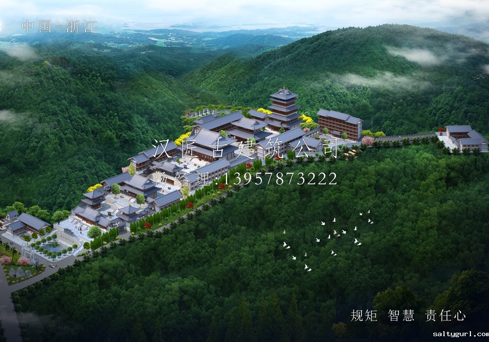 舟山长福禅寺总体寺院规划设计