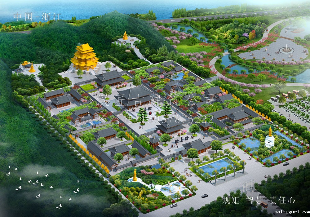 阿育王寺下院杭州湾万嵩禅寺规划设计