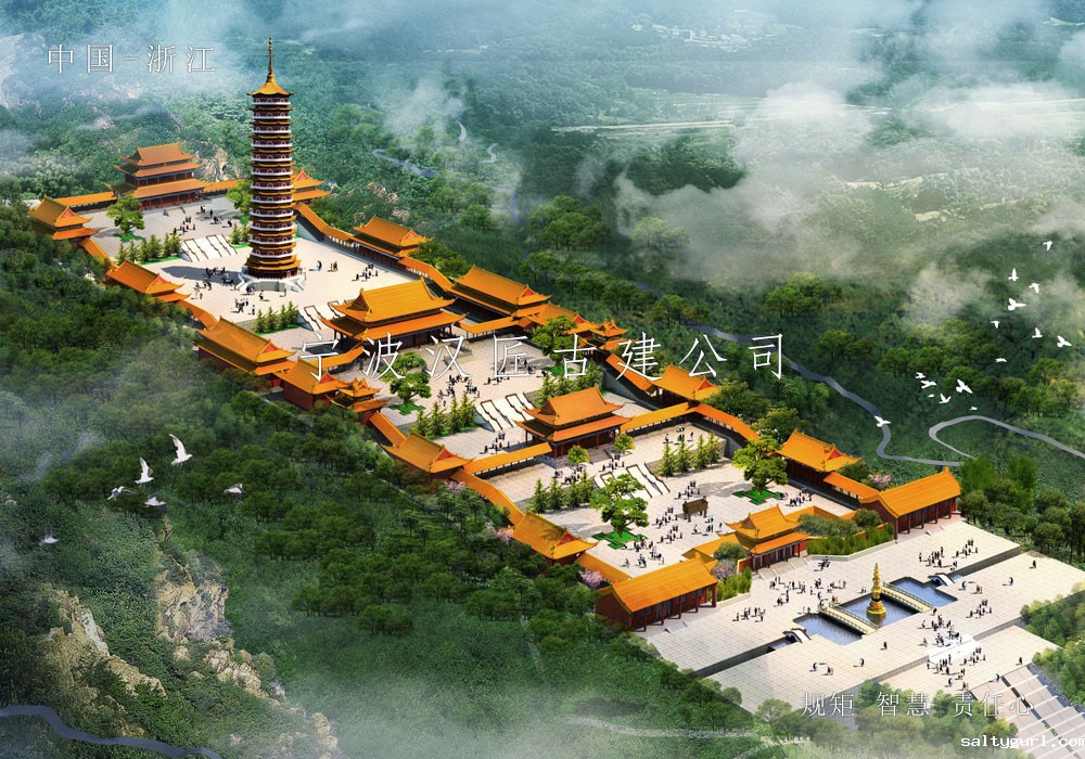 寺院修建规划设计方案图-雷音禅寺