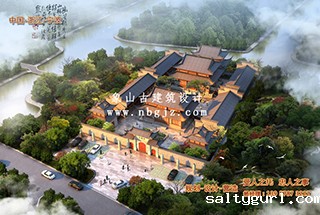 寺庙重建规划设计方案-宁波天福寺