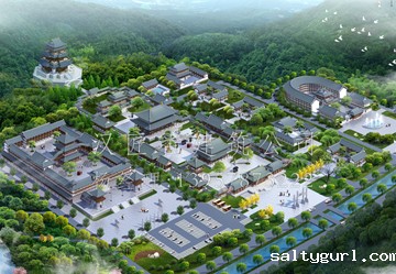 寺院整体规划设计效果图—山东藏峰寺