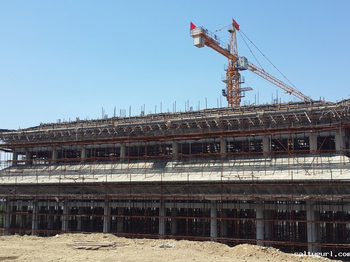 寺院建筑工程施工现场
