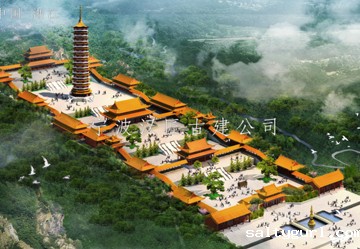寺院修建规划设计方案图-雷音禅寺